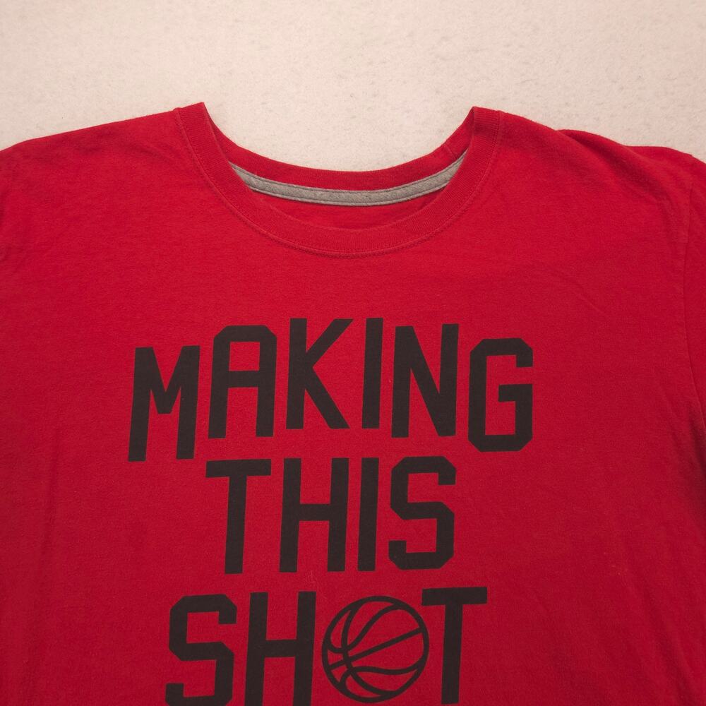 Nike Making This Shot Crew Neck Short Sleeve T Shirt Mens Size Medium M Red